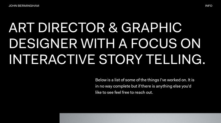 John Bermingham – Selected Work 2018