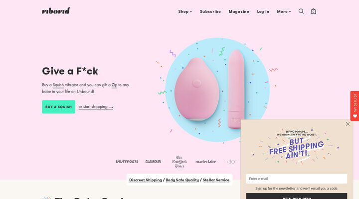 Unbound - An online shop for rebellious women.