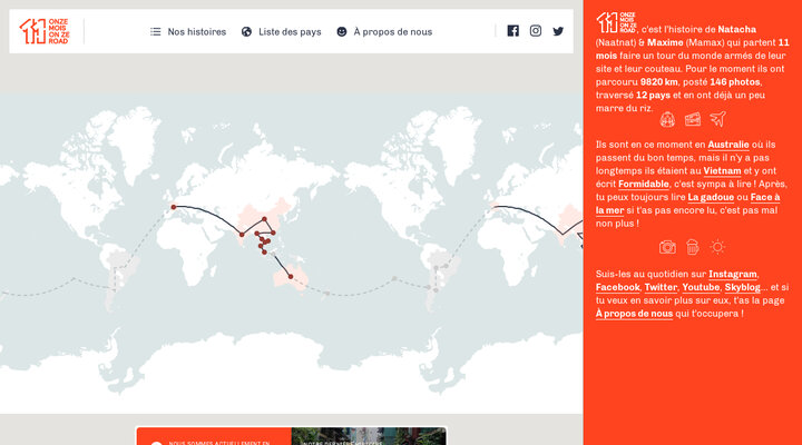 Onze mois on ze road - Tour du monde 2017/2018