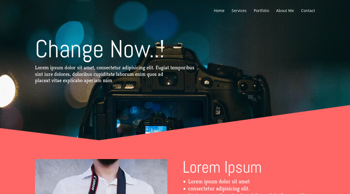 Camera. Free Divi Layout | Demo