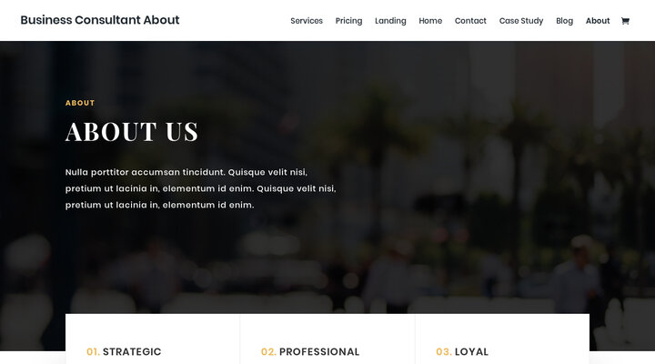 Business Consultant About | Elegant Themes