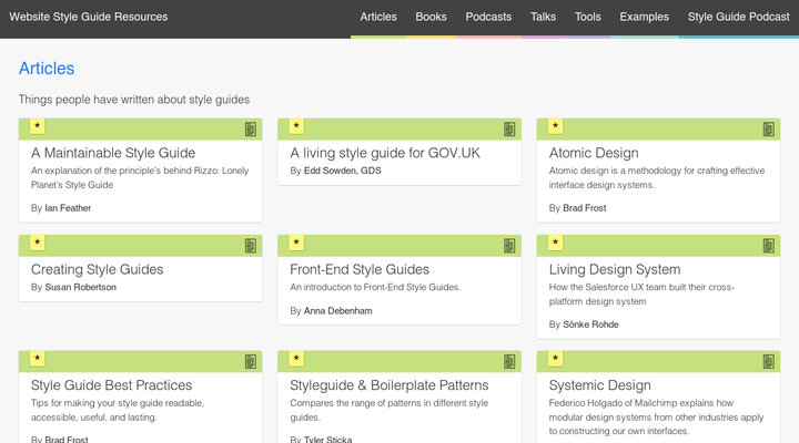 Website Style Guide Resources