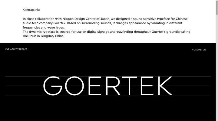 Kontrapunkt - Sonic Typeface for Goertek