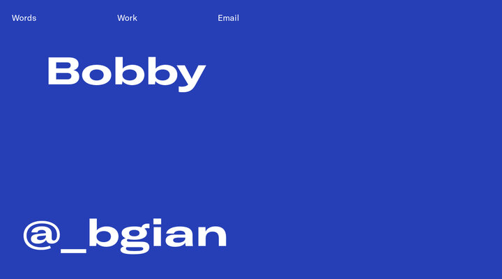 Bobby Giangeruso, Freelance Designer
