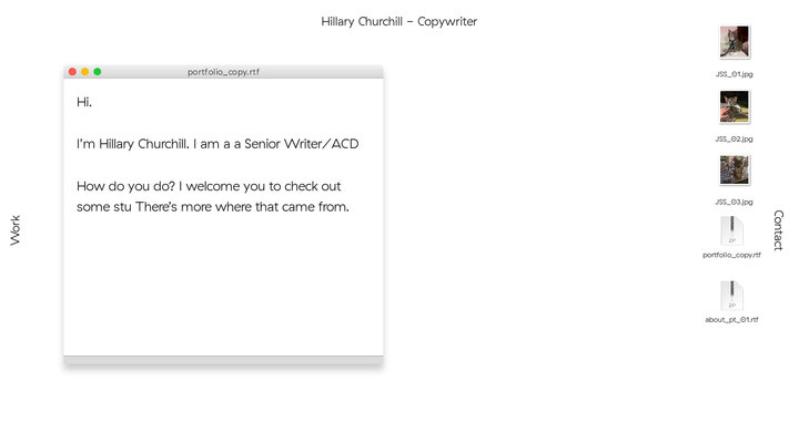 Hillary Churchill - Copywriter