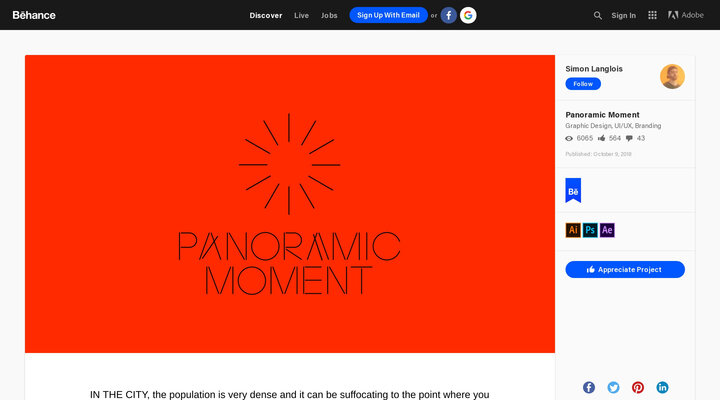 Panoramic Moment on Behance