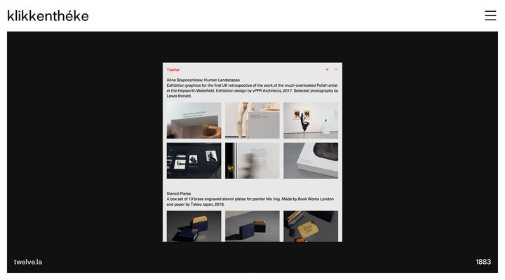 klikkenthéke – neue web design catalogue