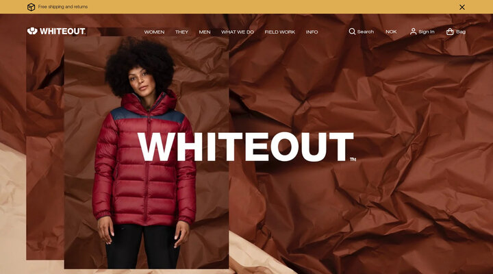 Whiteout outdoor clothing - #GETOUT