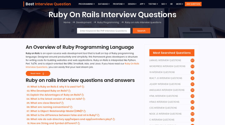 Ruby on Rails Interview Questions – Basic, Advanced and Common Ruby on Rails Interview Questions