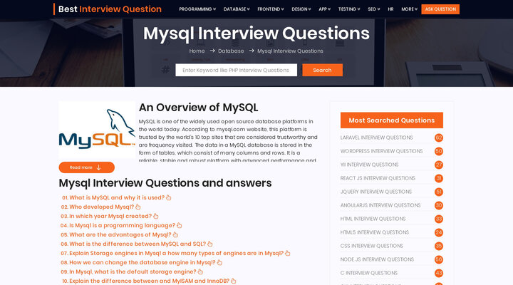 Mysql Interview Questions and Answers, Php Mysql Advanced Interview Question and Answer