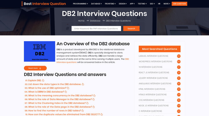 Db2 Interview Questions - Db2 Administration Interview Questions and Answers for Experienced