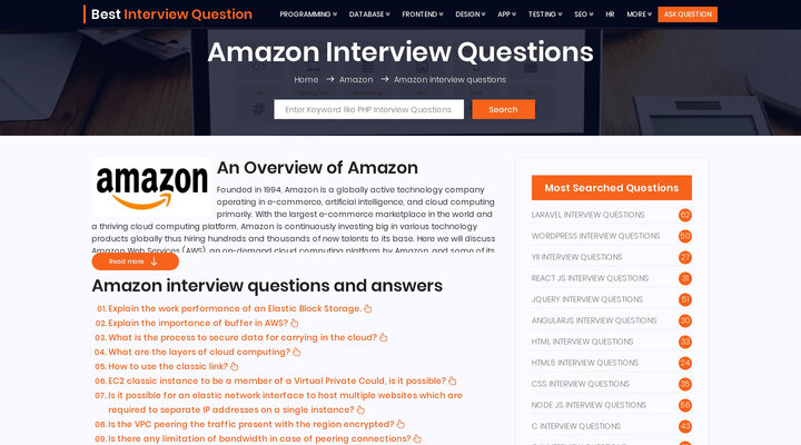 Amazon Interview Questions - Amazon Interview Questions and Answers for Experienced
