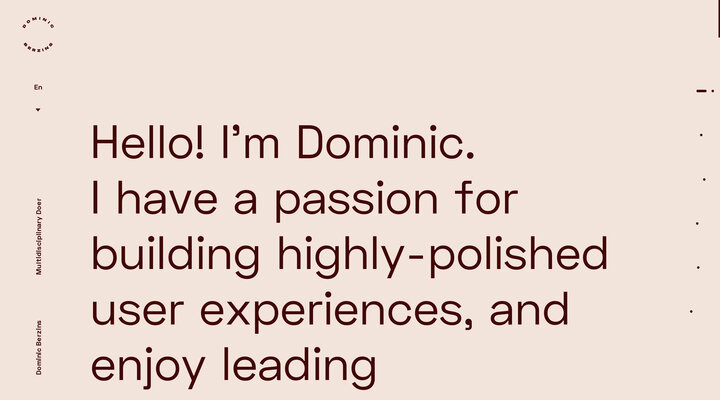 Dominic Berzins — Multidisciplinary Doer