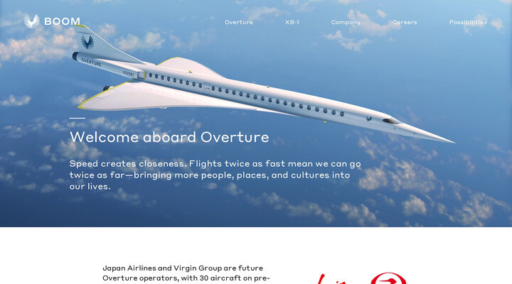 Boom - Supersonic Passenger Airplanes