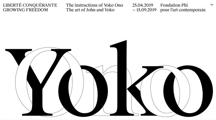 Yoko Ono - GROWING FREEDOM - Fondation Phi pour l’art contemporain