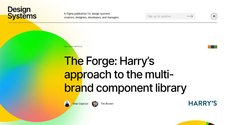 Design Systems articles on building and maintaining design systems