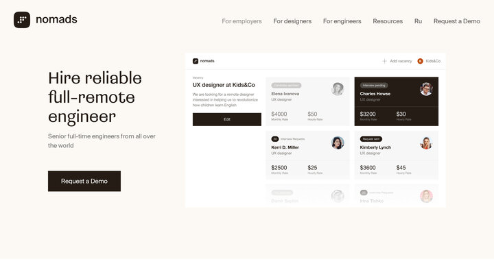 6nomads — Hire reliable full-remote engineer