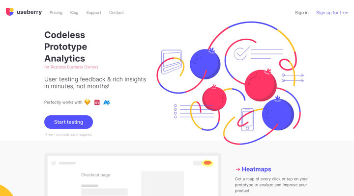 Useberry - Codeless prototype analytics