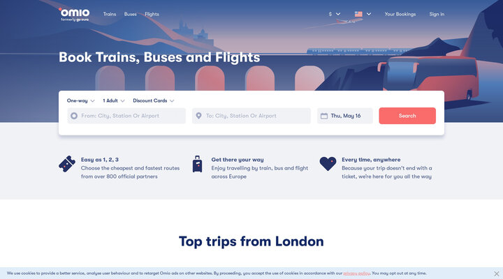 Search, Compare & Buy Cheap Bus, Train & Flight Tickets | Omio (GoEuro)