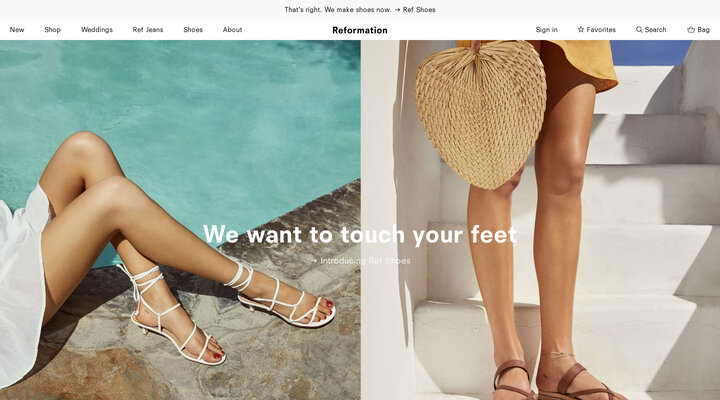 Reformation | Sustainable Women's Clothing and Accessories - Reformation