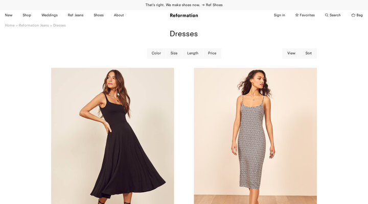 Dresses - Shop RefJeans Dresses - Reformation