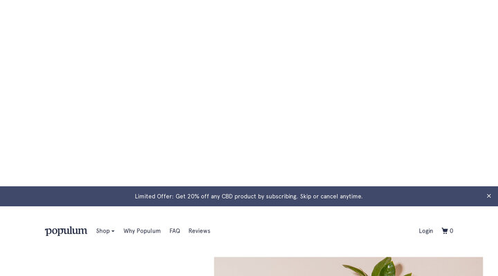 Buy CBD Oil | CBD Oil for Sale | Full Spectrum CBD - Populum