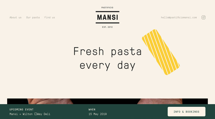 Mansi, fresh pasta producer in London