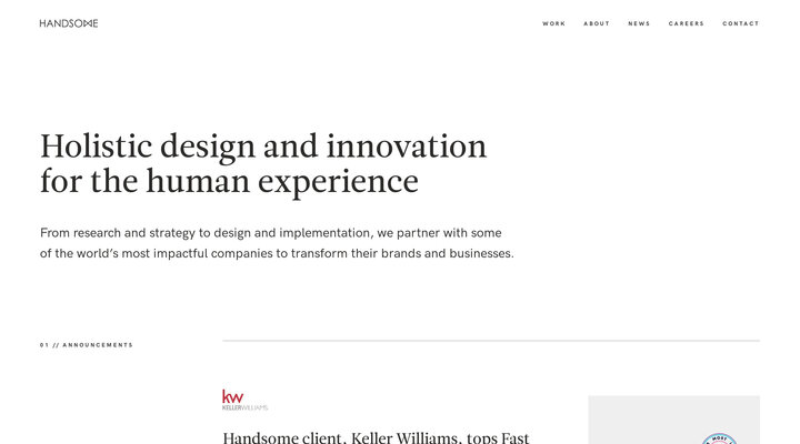 Handsome | Holistic Experience Design Agency
