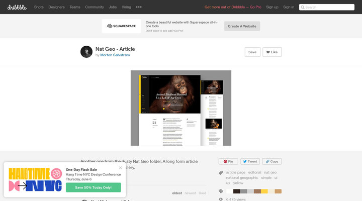 Nat Geo - Article by Morten Sølvstrøm | Dribbble | Dribbble