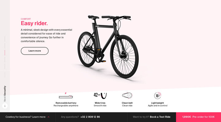 COWBOY – Electric Bike for Urban Riders (Belgium)