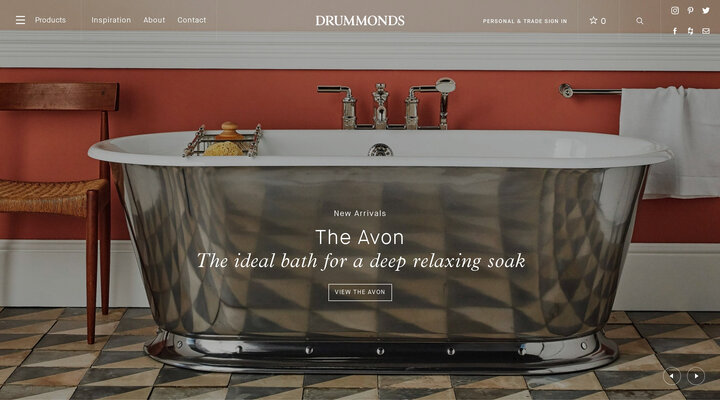 Classic Luxury Bathrooms from Drummonds; Cast Iron Baths and More