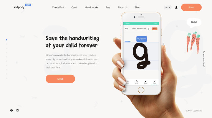 Kidpofy | Save your children’s calligraphy forever