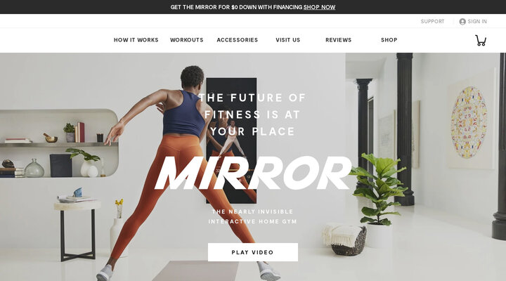 The Nearly Invisible Interactive Home Gym | MIRROR