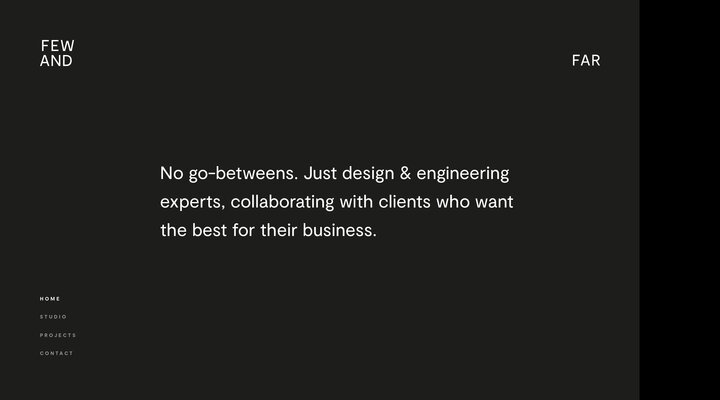 Few and Far — Design & Engineering Studio in Leeds, UK