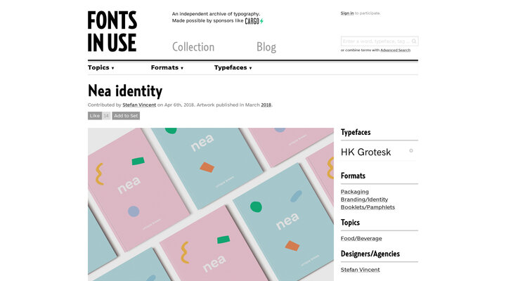 Nea identity - Fonts In Use