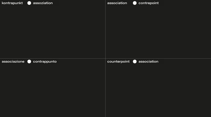 Kontrapunkt ● Contrepoint ● Contrappunto ● Counterpoint