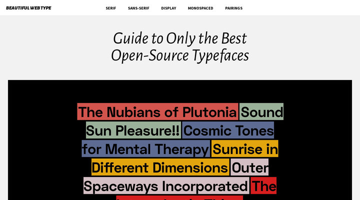 In-Depth Guide to the Best Free Fonts • Beautiful Web Type