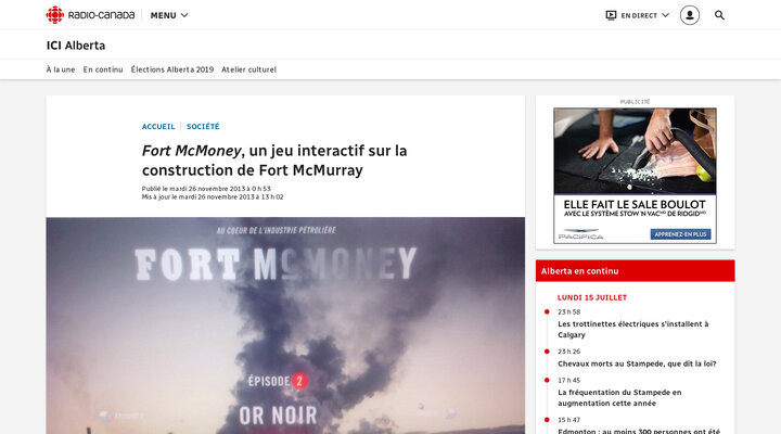 Fort McMoney , un jeu interactif sur la construction de Fort McMurray | ICI Radio-Canada.ca