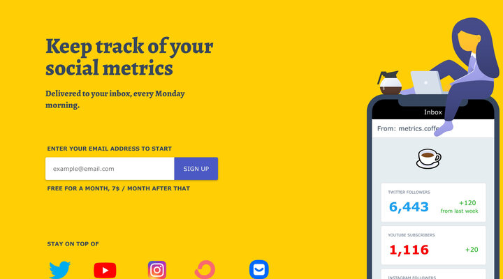 Keep track of your social metrics