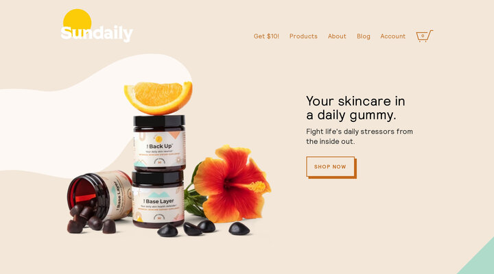 Your skincare in a daily gummy. – Sundaily