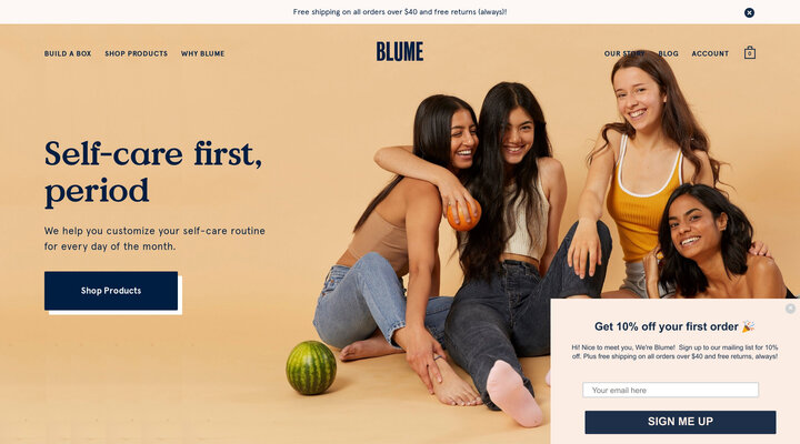 Blume | Self Care and Period Products Inspired By You