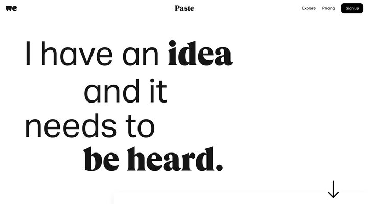 Paste by WeTransfer | Where your ideas come together