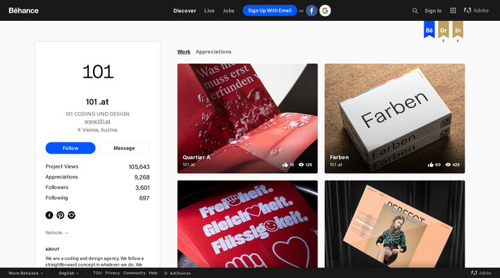 101 .at on Behance