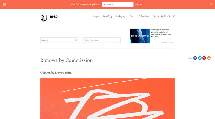 New Brand Identity for Rimowa by Commission — BP&O