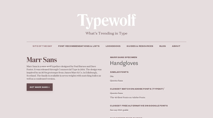 Marr Sans Font Combinations & Free Alternatives · Typewolf