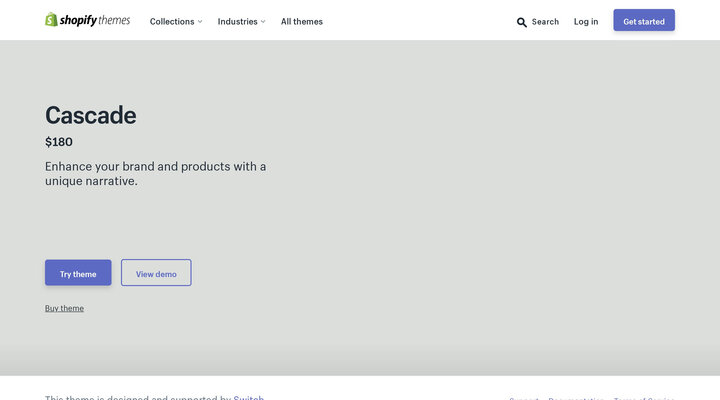 Cascade Theme - Classic - Ecommerce Website Template