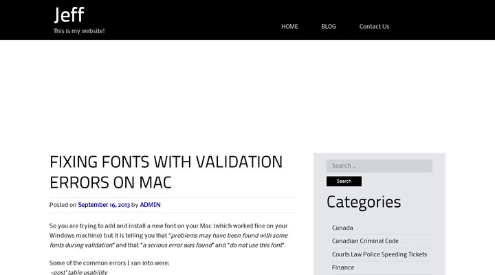 FIXING FONTS WITH VALIDATION ERRORS ON MAC – Jeff
