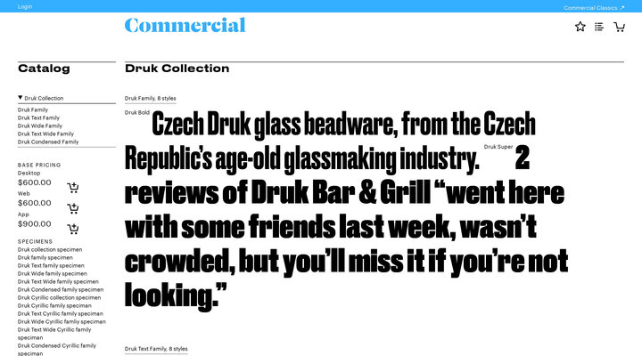 Commercial Type » Catalog » Druk Collection