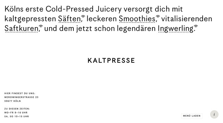 Kaltpresse ☺ Smoothie- und Saftbar