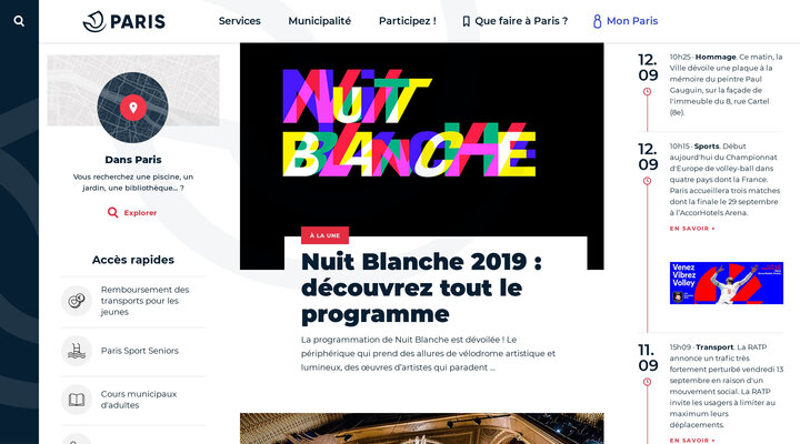 Paris.fr, site officiel de la Ville de Paris